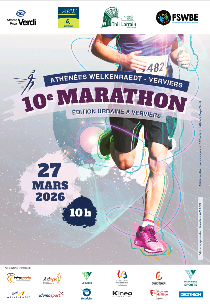 10e Marathon Scolaire : une édition 2026 réussie à l'Athénée Royal VERDI